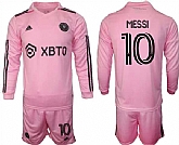 Men's Inter Miami CF #10 Lionel Messi 2023-24 Pink Home Soccer Jersey Suit,baseball caps,new era cap wholesale,wholesale hats